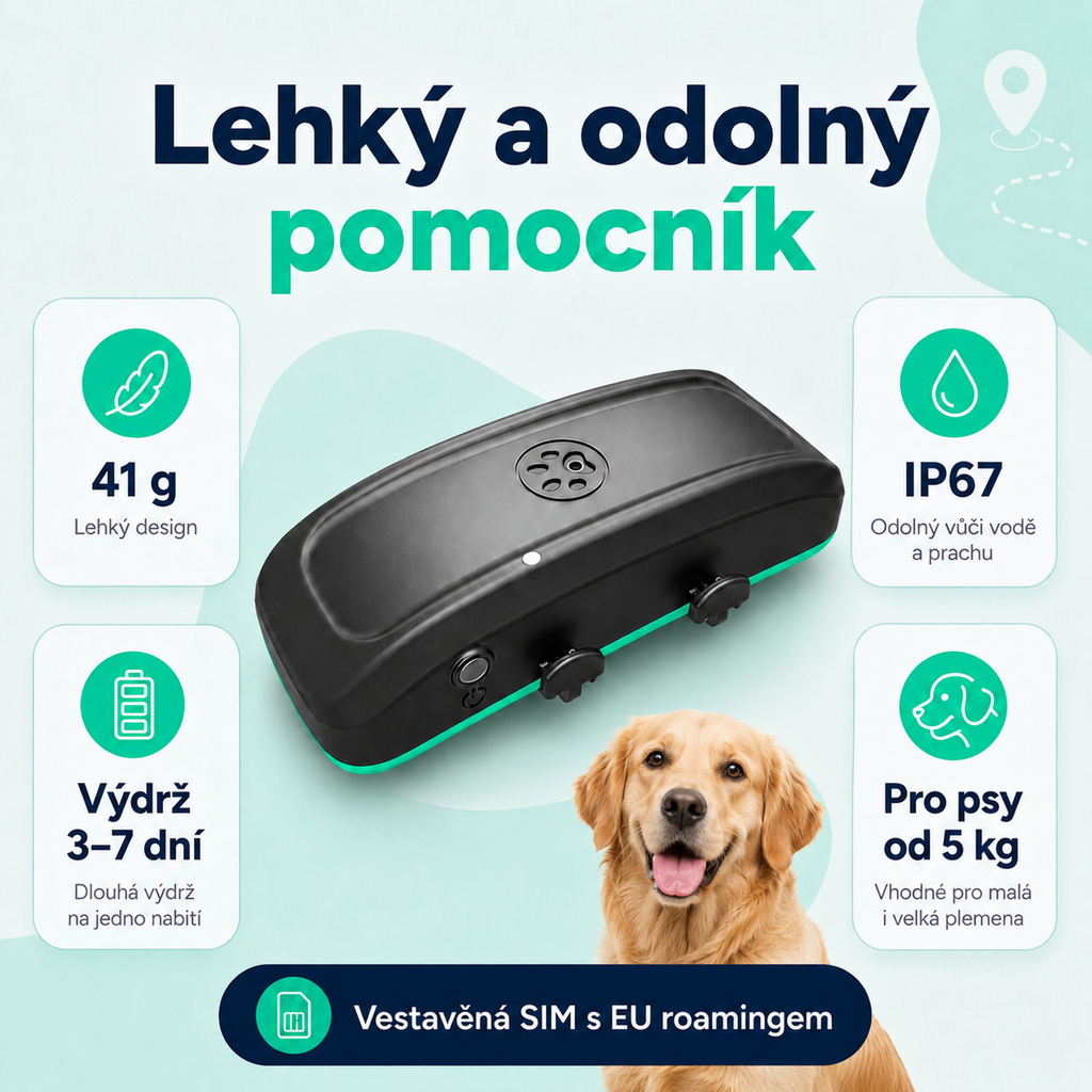 PetsToGo One – GPS tracker pro psy