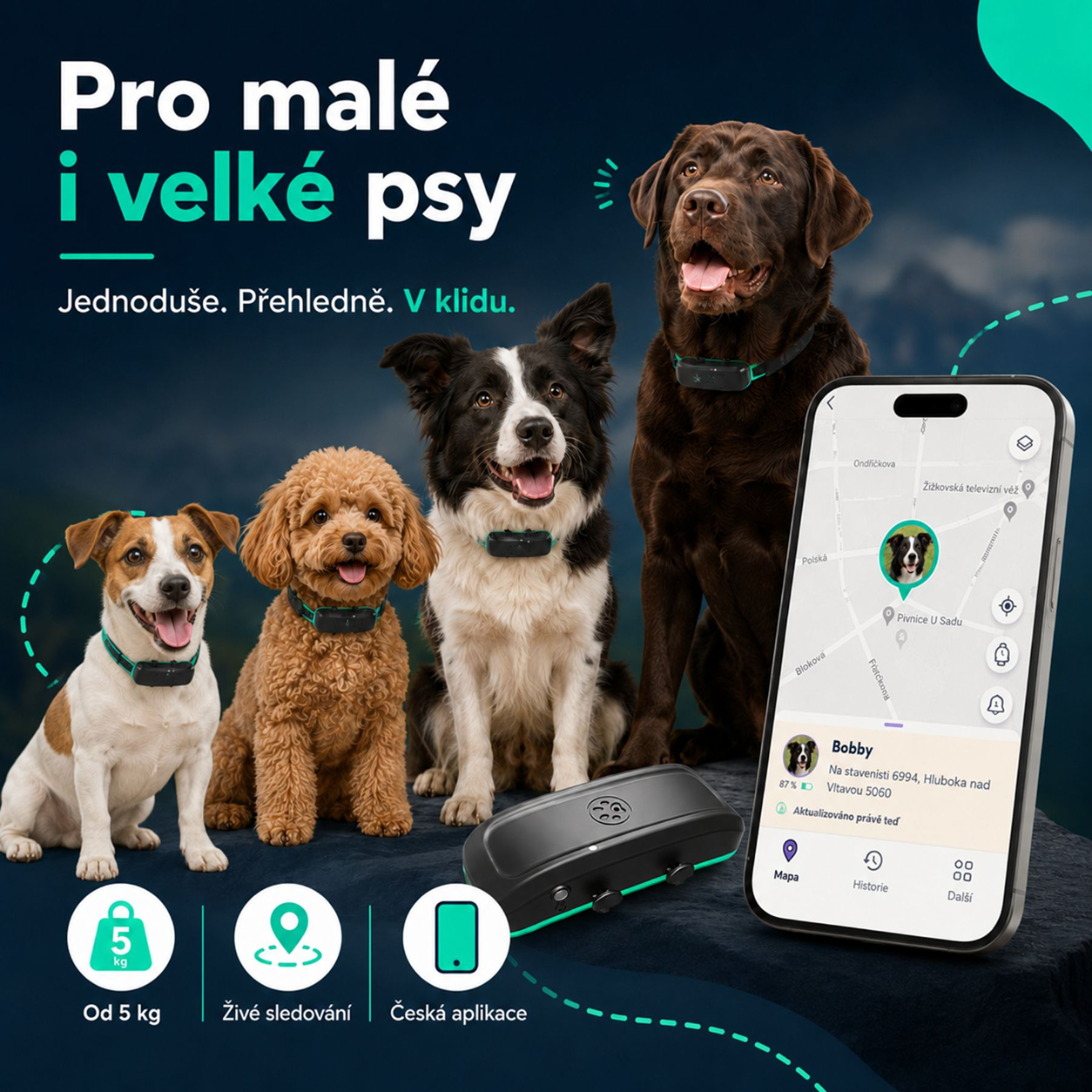 PetsToGo One – GPS tracker pro psy