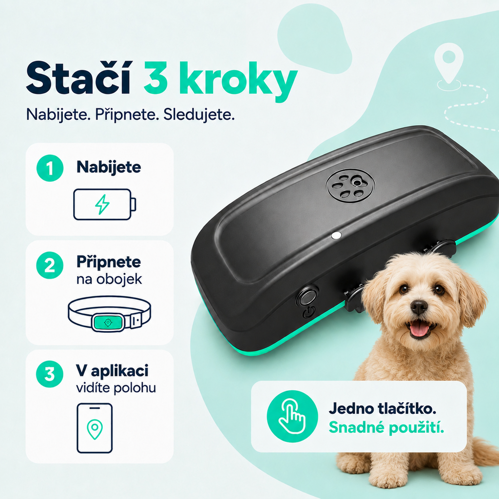 PetsToGo One – GPS tracker pro psy
