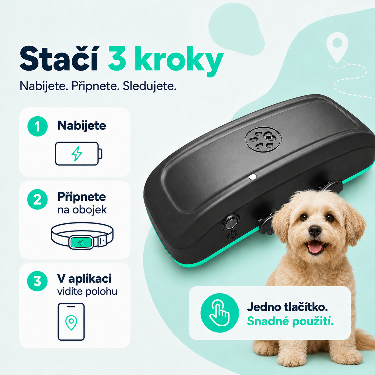 PetsToGo One – GPS tracker pro psy